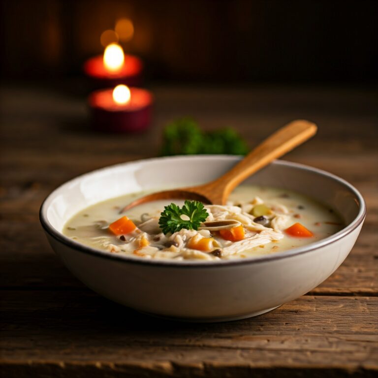 Creamy Crockpot Chicken Wild Rice Soup for Cozy Evenings