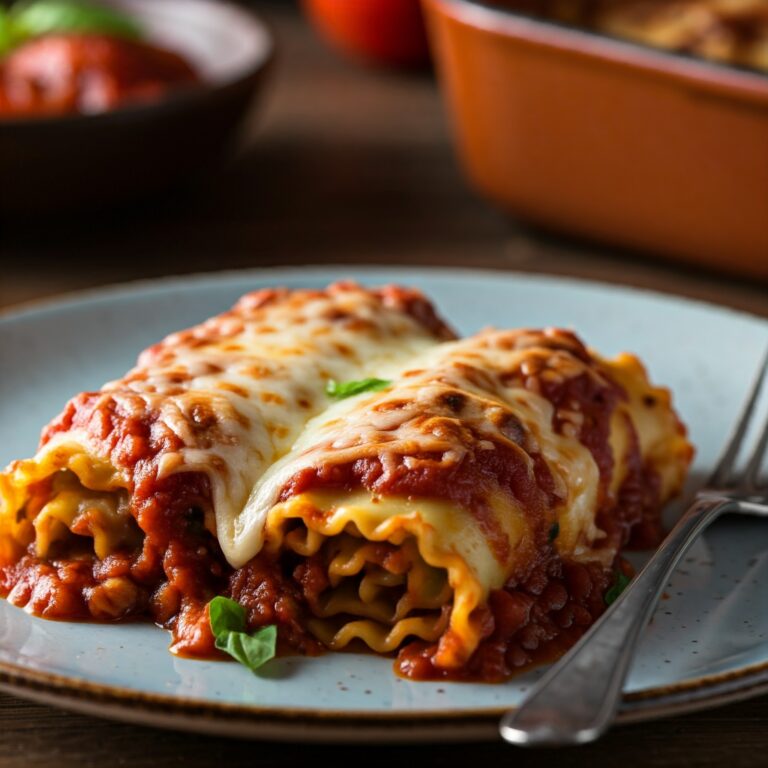 Beef Lasagna Roll-Ups Recipe