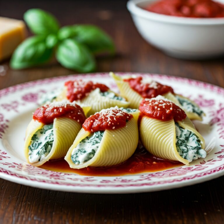 Spinach and Ricotta Stuffed Shells Recipe