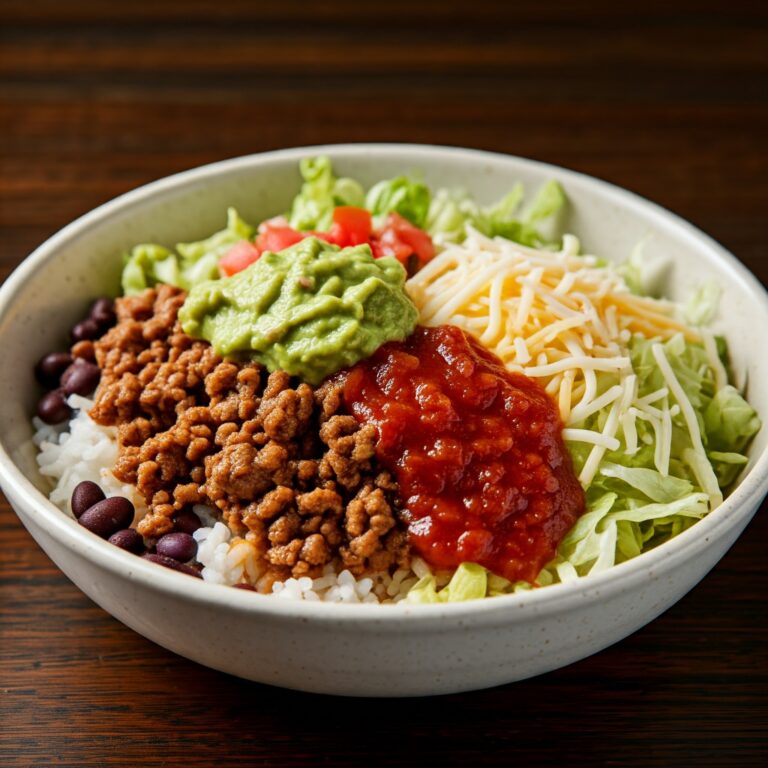 Taco Bowls with Rice and Beans Recipe