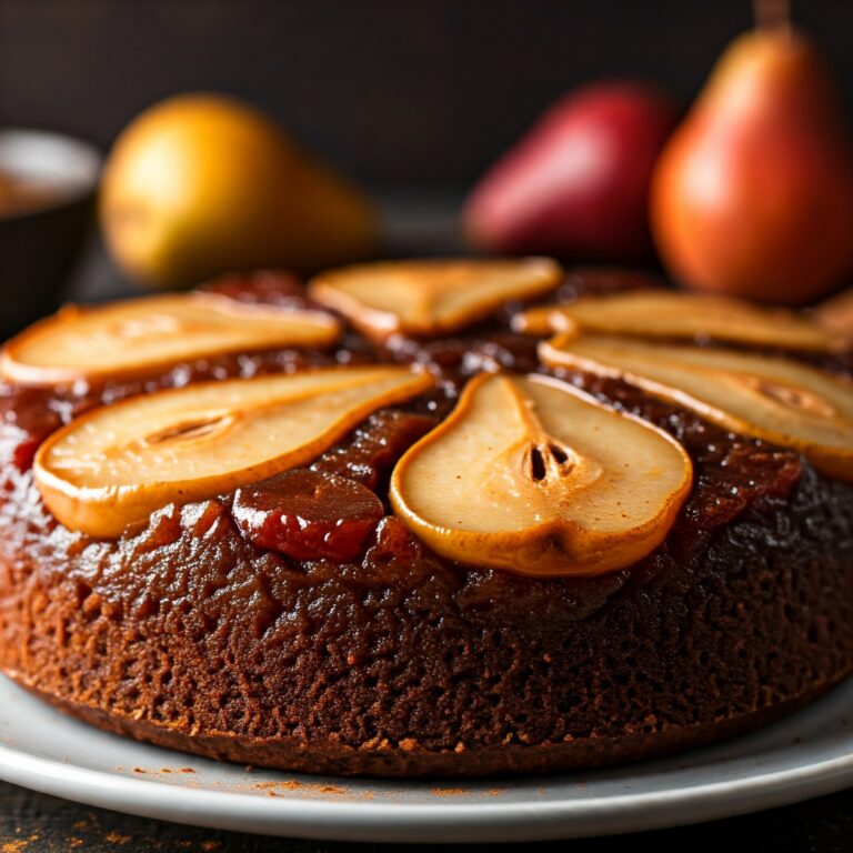 Spiced Pear Upside-Down Cake Recipe