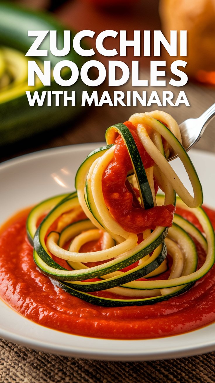 Easy Zucchini Noodles with Marinara Recipe